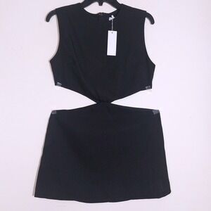 NWT Bianca and Bridgett Mini Dress Black Cutout Sleeveless Zipper Back Size 12